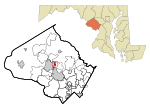 Montgomery County Maryland Incorporated and Unincorporated areas Washington Grove Highlighted